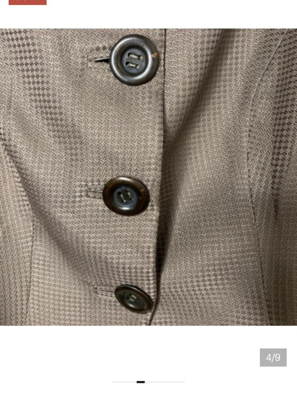 SALE! GIORGIO ARMANI 46 12 PEPLUM TAN SILK WAFFLE COUTURE RUNWAY PANTS SUIT - Picture 7 of 14